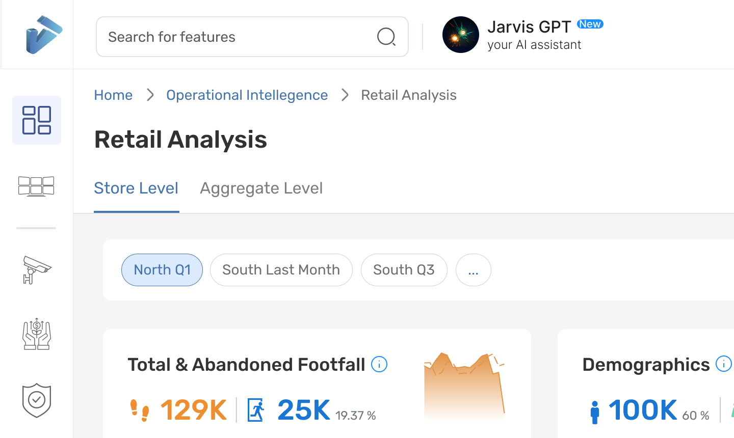 The dashboard header with a Jarvis GPT item marked New, your AI assistant