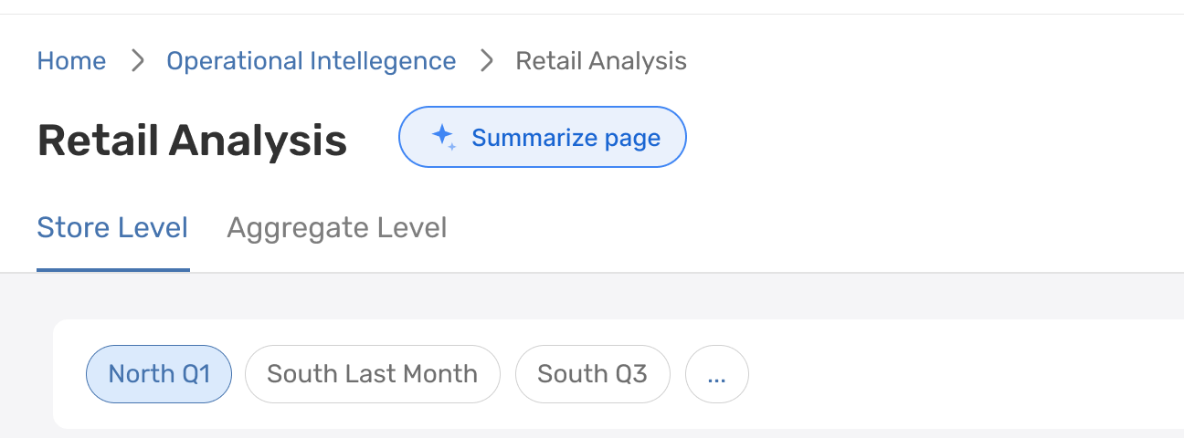 The dashboard header with a Summarize page button