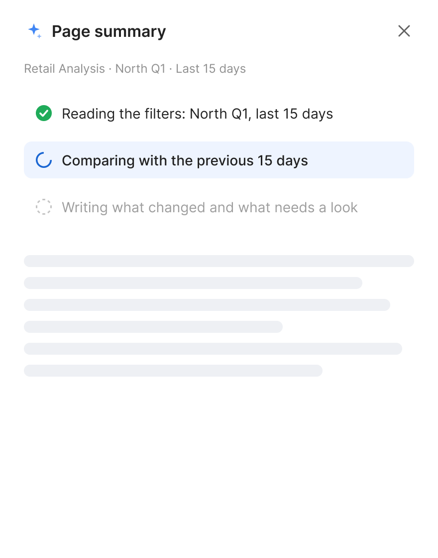 The page summary while it reads the page